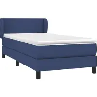 Syfax Boxspringbett mit Matratze Blau 90x190 cm Stoff