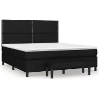 Syfax Boxspringbett mit Matratze Schwarz 160x200 cm Stoff