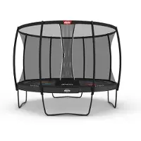 Berg Trampolin rund Elite Regular 430 Grau Levels + Safety Net DLX XL