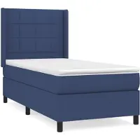 Syfax Boxspringbett mit Matratze Blau 80x200 cm Stoff
