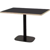 Restootab Tisch 120 x 70 cm – Runde schwarze Holzkanten