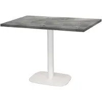 Restootab Tisch 120 x 70 cm – rundes weißes Bein, blauer Mond