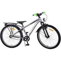 Tpfsports Cross Kinderfahrrad - Jungen - Rücktritt + Handbremse - 24 Zoll - Grau