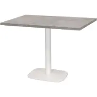 Restootab Tisch 120 x 70 cm – runder weißer Naturbetonsockel