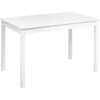 Beliani Esstisch Weiß Pappelholz MDF 120 x 75 cm Rechteckig Modern Skandinavischer Stil Küchentisch