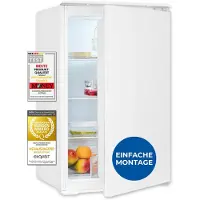 Exquisit Einbaukühlschrank ohne Gefrierfach, 129 Liter Nutzinhalt, 88cm Höhe, Schlepptürmontage, EKS5131-V-040E weiss