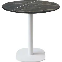 Restootab Runder Tisch Ø 70 cm – Rundes Modell mit weißem Tamas-Marmorsockel