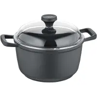 Berndes Kochtopf mit Glasdeckel 20 oder 24 cm, Aluminium, schwarz - Edition 100
