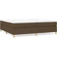 Syfax Boxspringbett mit Matratze Dunkelbraun 200x200 cm Stoff