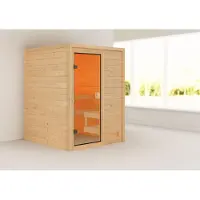 Karibu Sauna Innensauna Sandra Fronteinstieg ohne Zubehör 145x145x187 cm ohne Dachkranz