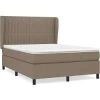 Syfax Boxspringbett mit Matratze Taupe 140x190 cm Stoff