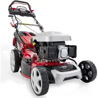 HECHT 5534 SWE Rasenmäher Benzin | mit Antrieb | 51 cm Schnittbreite | Elektrostarter | 5in1 | 6PS | Mulchkit | 60L Grasfangkorb