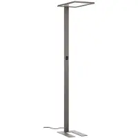 PRIOS LED-Bürostehleuchte Taronis, silber, 195 cm, dimmbar