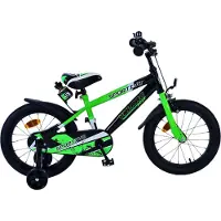 Volare Sportivo Kinderfahrrad für Jungen - 16 Zoll in Grün Schwarz für Kinder von 4 bis 6 Jahren