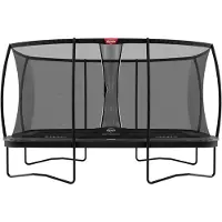 Berg Trampolin rechteckig Ultim Elite Regular 500 Grey / grau + Safety Net DLX XL