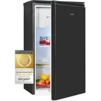 Exquisit KS117-3-010E Kühlschrank, 48 cm breit, 82L, LED-Beleuchtung, schwarz