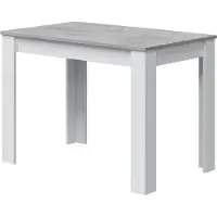 Dmora Fester Tisch Dghio, Esszimmertisch, Moderner Konsolentisch für Wohnzimmer oder Küche, 109x67x78 cm, Weiß und Zement