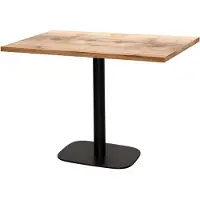 Restootab Tisch 120 x 70 cm – Rundes, natürliches Tanninholz