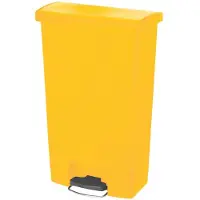 Rubbermaid Tret Abfalleimer Slim Jim 68 Liter gelb