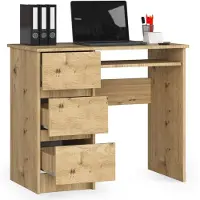 Akord Furniture Factory IP0PBIUART009, Gerade, Rechteckige Form, Matt, Eichenfarben, 3 Schublade(n), 500 mm