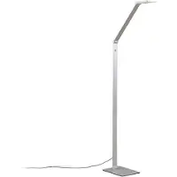 LUCANDE Resi Stehleuchte Alu - , Resi, dimmbar, Metallisch, für Arbeitszimmer / Büro, Aluminium, Modern