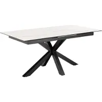 Ebuy24 Heaven Esstisch 90x168/210cm inkl. 1 Zusatzplatte weiß.