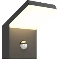 Arcchio Aussenwandleuchte mit Bewegungsmelder Yolena , schwarz, Aluminium, Modern