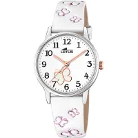 Lotus Jugend Kinder Uhr Classic Elegant Leder Armbanduhr weiß UL18864/1