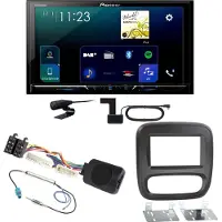 Pioneer SPH-DA230DAB Android Auto CarPlay Bluetooth Einbauset für Fiat Talento