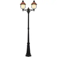 LINDBY Clint 2 Parkleuchte Black/Copper - , Clint, dimmbar, Kupfer, Aluminium, Vintage