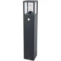 LUCANDE Wegeleuchte Klemens, 65 cm, Sensor, anthrazit, E27