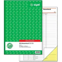 Sigel EDV-Kassenbuch SD056, selbstdurchschreibend, DIN A4, 2 x 40 Blatt