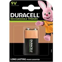 Duracell 2-Power HR9V, 9V, Nickel-Metallhydrid (NiMH), 9 V, 1 Stück(e), 170 mAh, Gold, Grün
