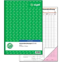 Sigel Kassenabrechnung KG425, DIN A4 hoch, 2 x 50 Blatt