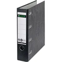 Leitz Doppelordner 1092, DIN A5, Rückenbreite 75 mm, Hebelmechanik, Rückenschild & Griffloch, FSC-zertifiziert, schwarz