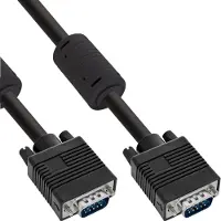 InLine VGA-Kabel HD-15 ohne Pol 9 M bis 9 M 5 m geformt Schwarz (17718B)