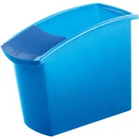 SupertargetShop MONDO Papierkorb 18,0 l blau, transluzent