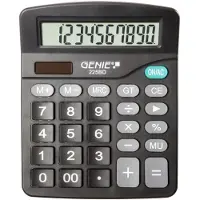 Genie 225 BD, Desktop, Einfacher Taschenrechner, 12 Ziffern, Display klappbar, Batterie/Solar, Schwarz