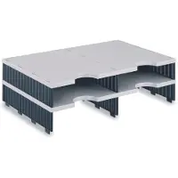 Styro Sortierstation styrodoc Standard, DIN C4, Anbaueinheit, grau/schwarz