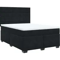 Syfax Boxspringbett mit Matratze Schwarz 140x190 cm Samt