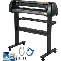 Vevor 86 cm Vinyl Schneideplotter Vinyl Cutter Plotter 870 mm Slogan Cutting Plotter Desktop Machine mit der Software, Schneideplotter
