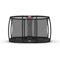Berg Grand Champion InGround 350 x 250 oval Grey / grau + Safety Net Deluxe