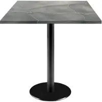 Restootab Tisch 70 x 70 cm – Modell „Rome“ mit Marmorierung „Blue Moon“.