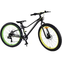 Tpfsports Gradient Kinderfahrrad - Jungen - 26 Zoll - 7-Gang - Scheibenbremse - Schwarz