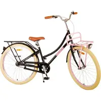 Tpfsports Excellent Kinderfahrrad - Mädchen - 26 Zoll - Rücktritt + Handbremse - Schwarz