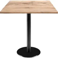Restootab Tisch 70 x 70 cm – Modell Rom aus natürlichem Tanninholz
