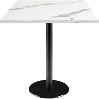 Restootab Tisch 70 x 70 cm – Modell Rom aus weißem Marmor