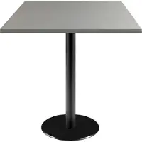 Restootab Tisch 70 x 70 cm – Modell Rome in Metallic-Grau