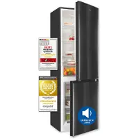 Exquisit Kühl-Gefrierkombination KGC5320-95-E-040C inoxlook-az | Nutzinhalt: 315 L | 4*-Gefrieren | Alarm-Funktion | 4 Glasablagen | Standgerät