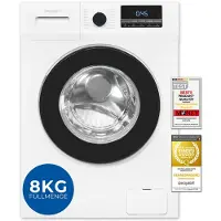 Exquisit Waschmaschine 8kg, Energieeffizienzklasse A, max. 1400 U/Min, Schnellprogramm, Startzeitvorwahl, ECO, 16 Waschprogramme, WA58014-340A weiss